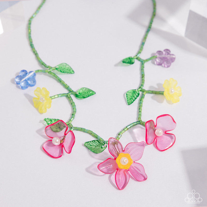 Gourmet Garden - Pink Necklace - Paparazzi Accessories