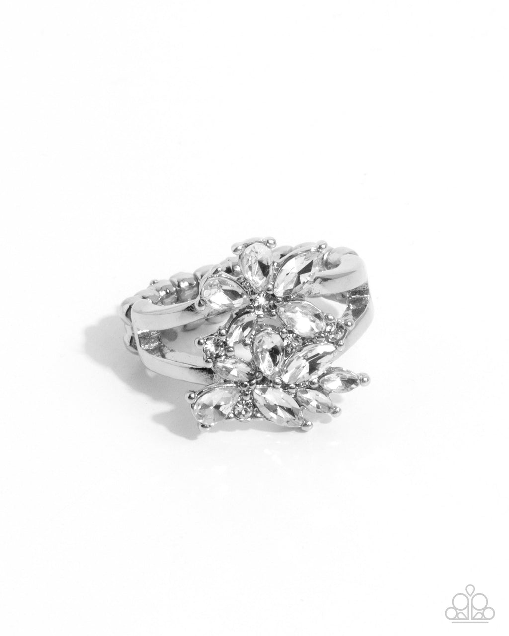 five-dollar-jewelry-roundabout-refinement-white-ring-paparazzi-accessories