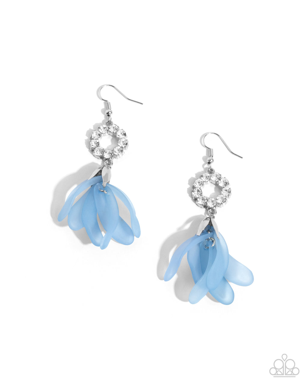 five-dollar-jewelry-profuse-petals-blue-earrings-paparazzi-accessories