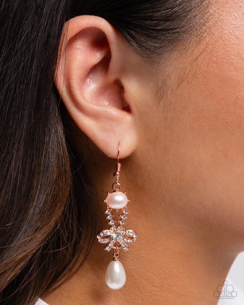 Alluring Advocate - Copper Earrings - Paparazzi Accessories