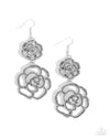 five-dollar-jewelry-reminiscent-rosette-silver-earrings-paparazzi-accessories