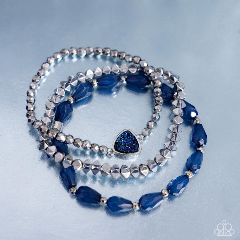 Druzy Decadence - Blue Bracelet - Paparazzi Accessories