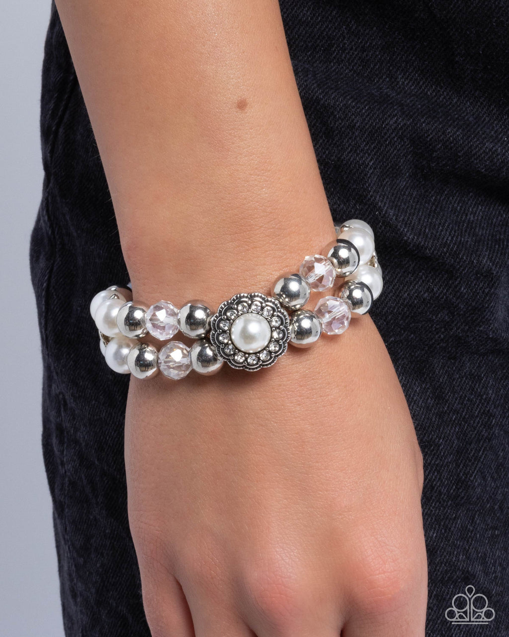 Retrograde Review - White Bracelet - Paparazzi Accessories