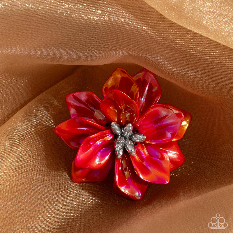 Platonic Petals - Red Ring - Paparazzi Accessories