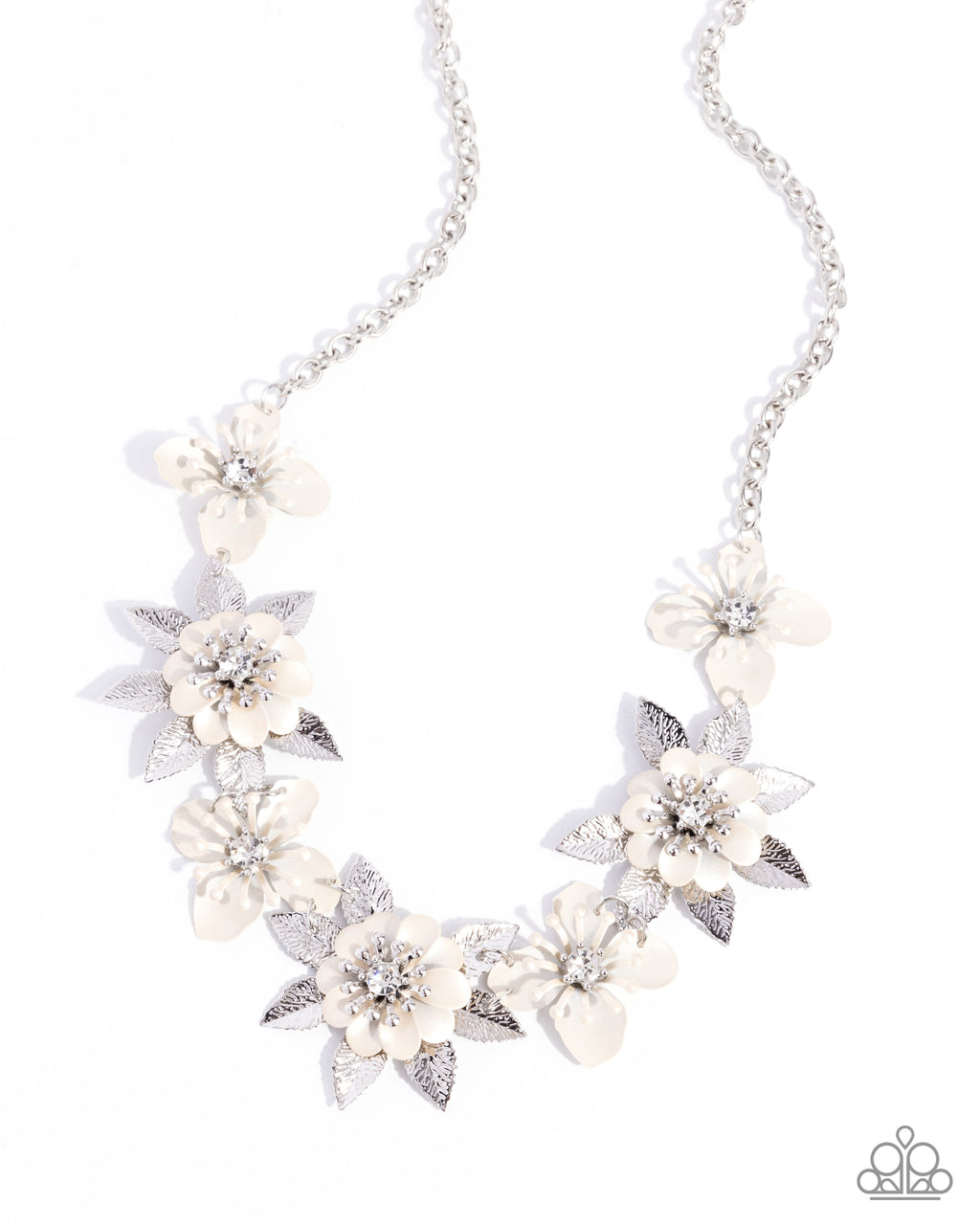 five-dollar-jewelry-springtime-song-white-necklace-paparazzi-accessories
