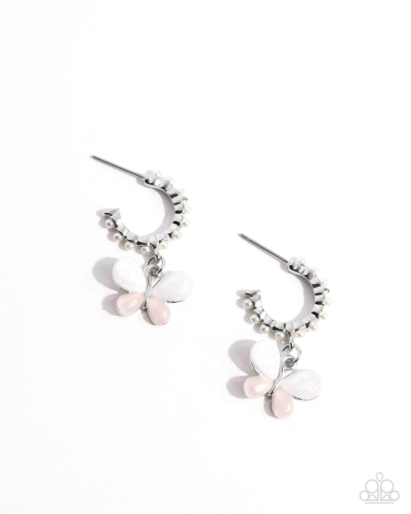five-dollar-jewelry-fly-to-your-heart-pink-earrings-paparazzi-accessories