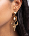 Western Week - Gold Post Earrings - Paparazzi Accessories