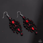 Chandelier Celebration - Red Earrings - Paparazzi Accessories