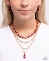 Admirable Affection - Red Necklace - Paparazzi Accessories