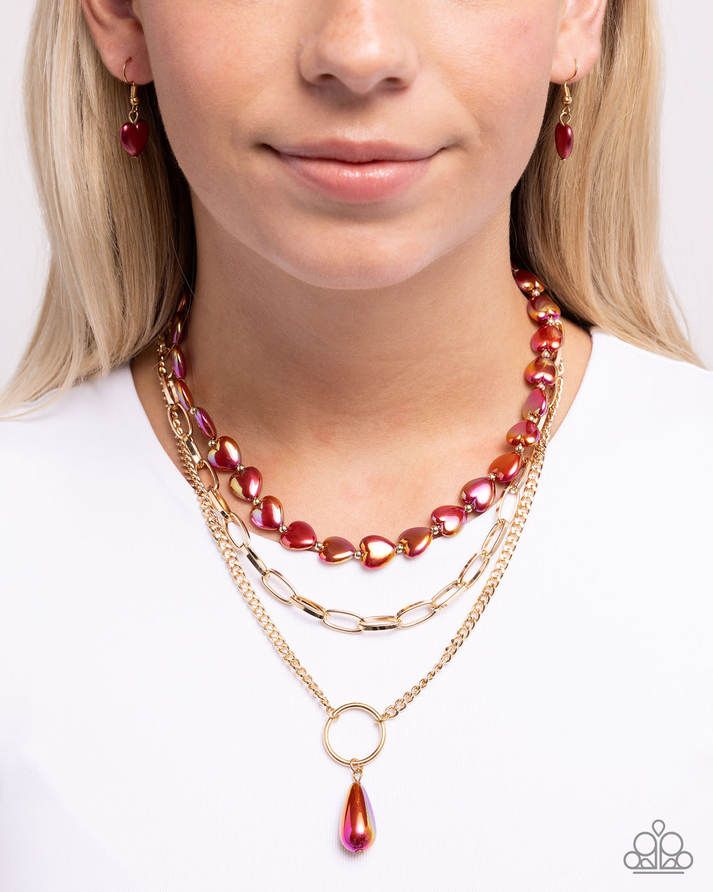 Admirable Affection - Red Necklace - Paparazzi Accessories