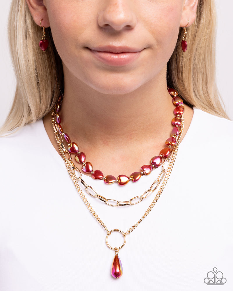 Admirable Affection - Red Necklace - Paparazzi Accessories