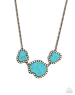 Complete Look - Turquoise/Brass Set - Paparazzi Accessories