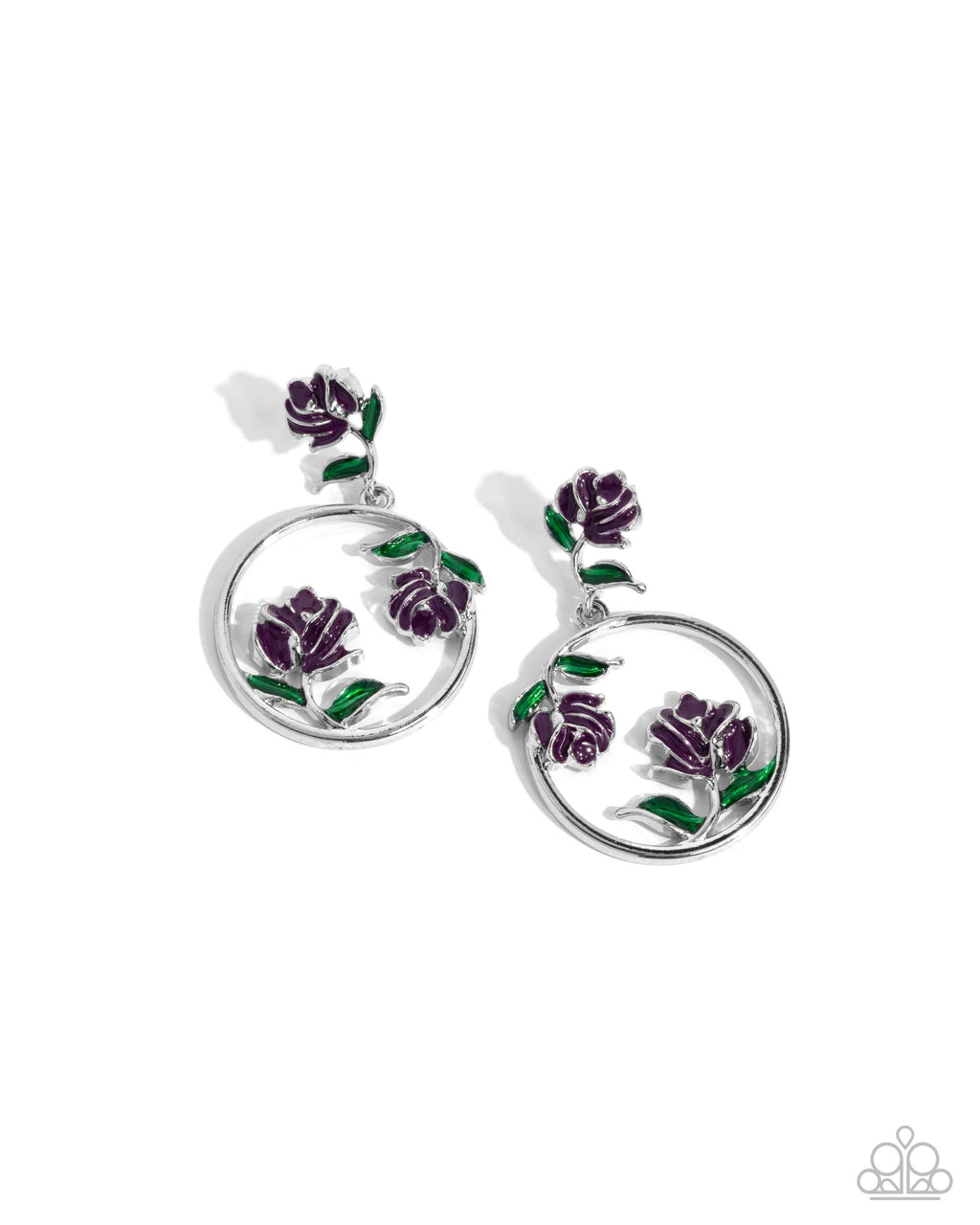 five-dollar-jewelry-rose-to-you-purple-post earrings-paparazzi-accessories