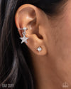 Cosmic Cool - White Post Earrings - Paparazzi Accessories