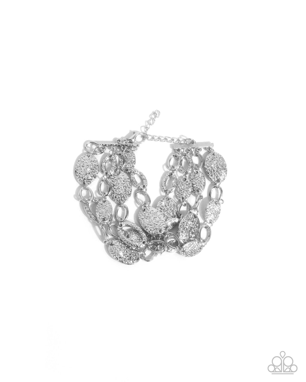 five-dollar-jewelry-hammered-helm-silver-bracelet-paparazzi-accessories