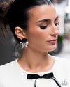 Rosette Rarity - Black Post Earrings - Paparazzi Accessories