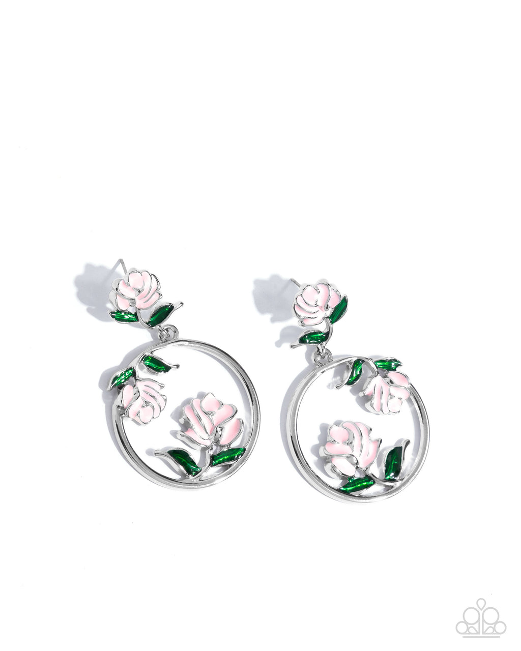 five-dollar-jewelry-rose-to-you-pink-post earrings-paparazzi-accessories
