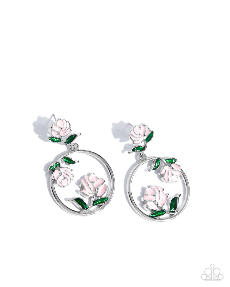 five-dollar-jewelry-rose-to-you-pink-post earrings-paparazzi-accessories