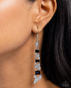 Cascading Cred - Black Earrings - Paparazzi Accessories