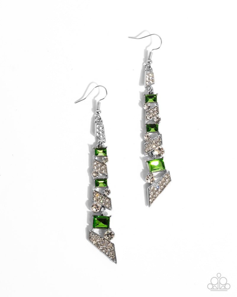 five-dollar-jewelry-cascading-cred-green-earrings-paparazzi-accessories