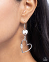 Eternally Enamored - White Earrings - Paparazzi Accessories