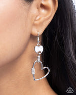 Eternally Enamored - White Earrings - Paparazzi Accessories
