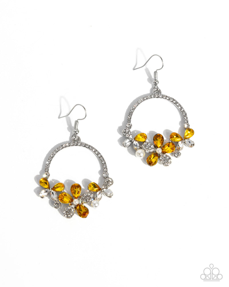five-dollar-jewelry-bouquet-bliss-yellow-earrings-paparazzi-accessories