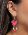 Grandiose Gaze - Red Earrings - Paparazzi Accessories