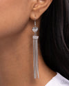 Smitten Sequence - Silver Earrings - Paparazzi Accessories