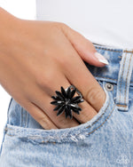 Sophisticated Shine - Black Ring - Paparazzi Accessories