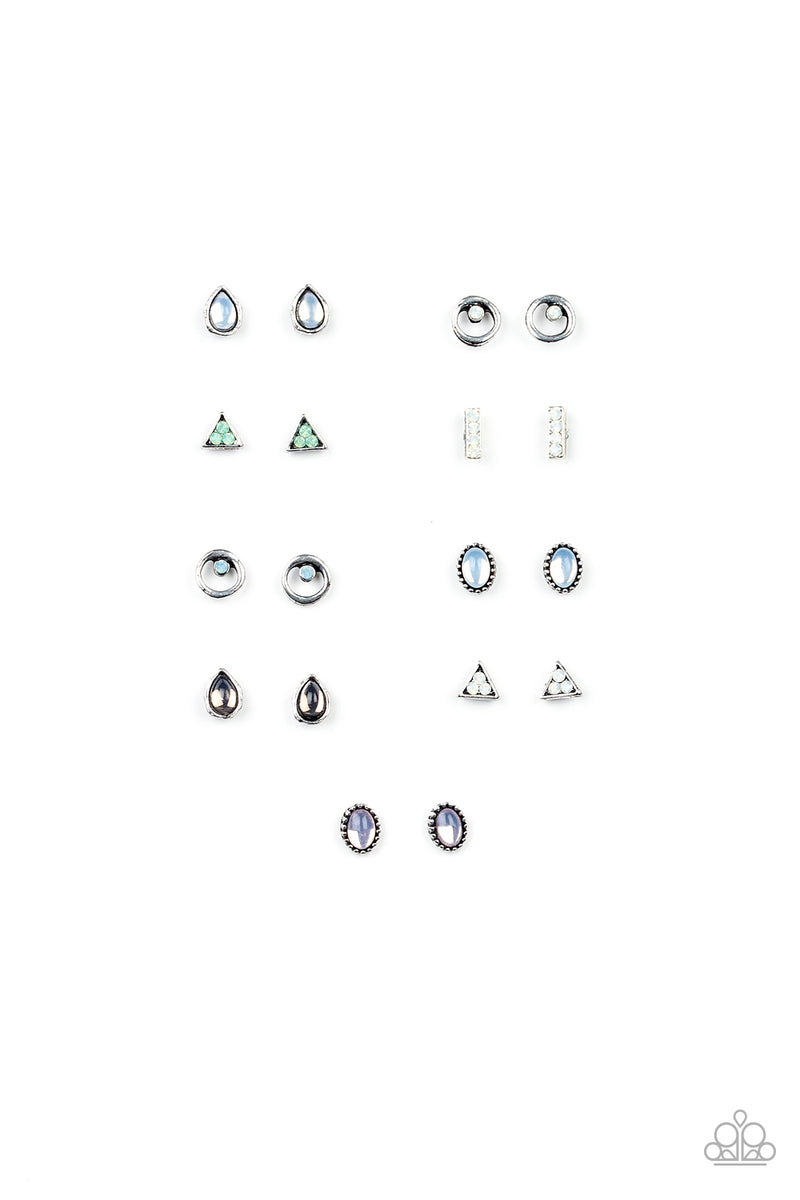 Starlet Shimmer Assorted Iridescent Shape Earrings Pack of 10