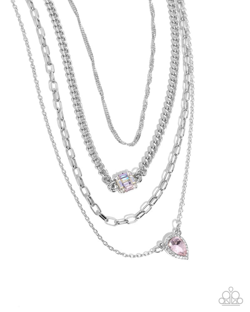 eight-dollar-jewelry-radiant-rows-pink-necklace-paparazzi-accessories