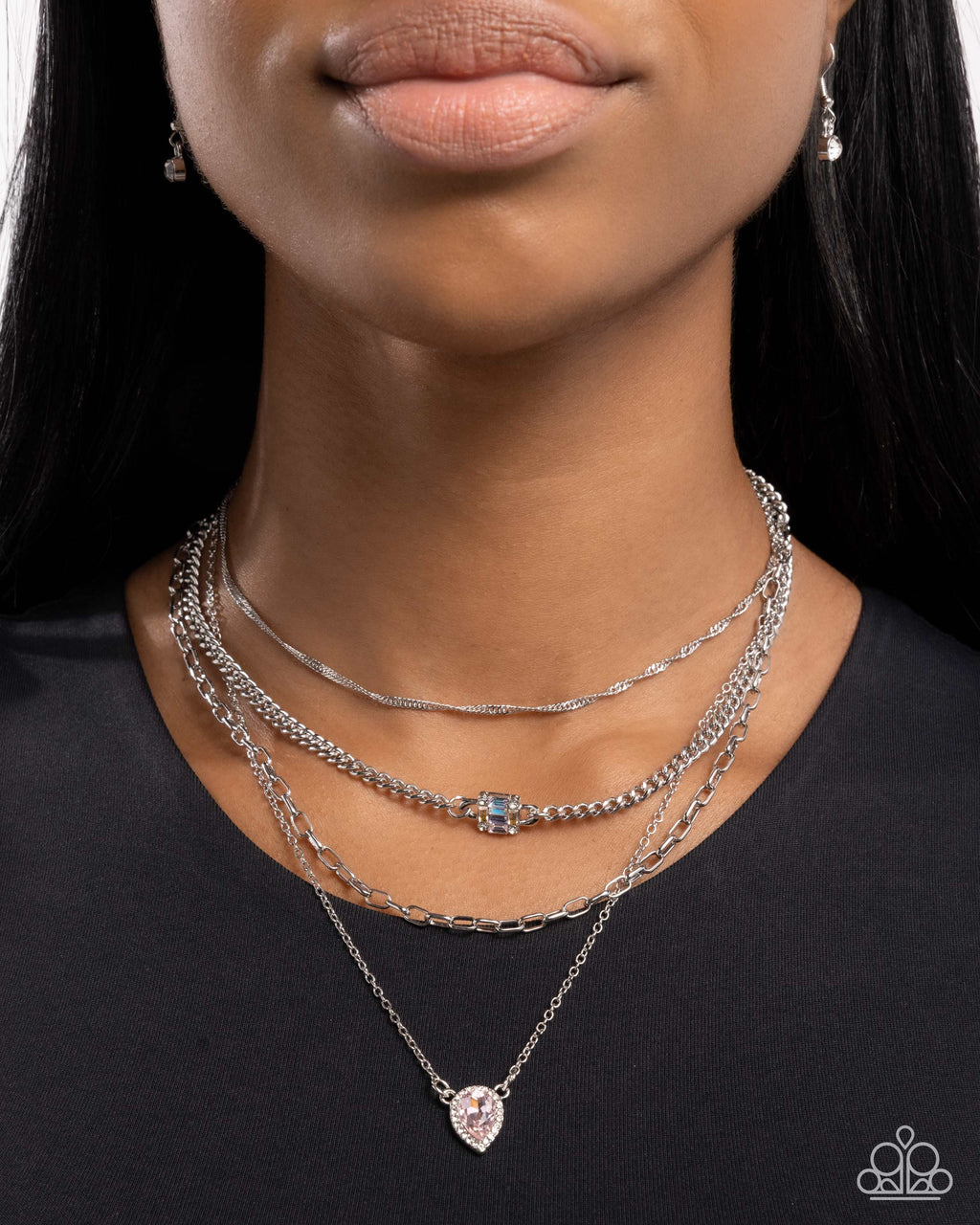 Radiant Rows - Pink Necklace - Paparazzi Accessories