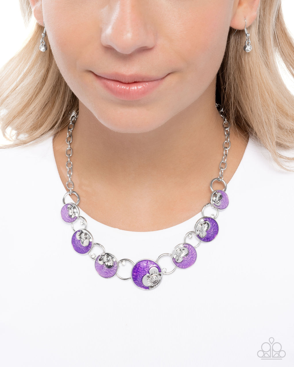 Blooming Bravado - Purple Necklace - Paparazzi Accessories
