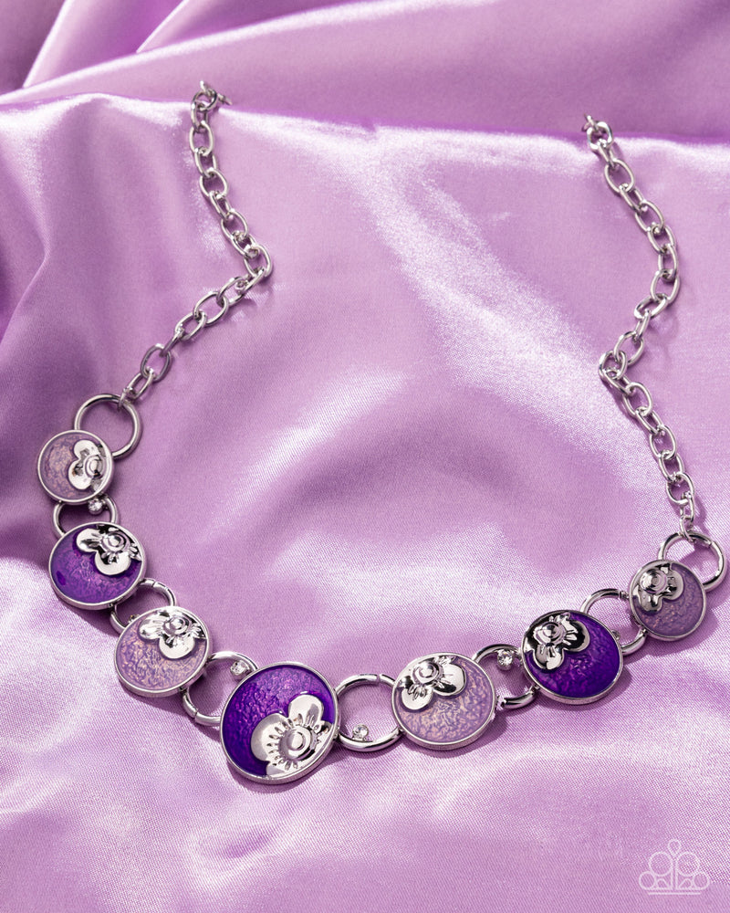 Blooming Bravado - Purple Necklace - Paparazzi Accessories