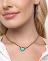 Complete Look - Turquoise Copper Heart Set - Includes 3 accessories - Paparazzi Accessories