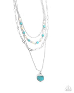 Complete Look - White & Turquoise Stone Set - Paparazzi Accessories