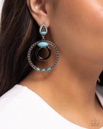 Handcrafted Hero - Black Post Earrings - Paparazzi Accessories