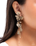 Classical Cadenza - Gold Post Earrings - Paparazzi Accessories