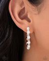 Shimmery Scope - Rose Gold Earrings - Paparazzi Accessories
