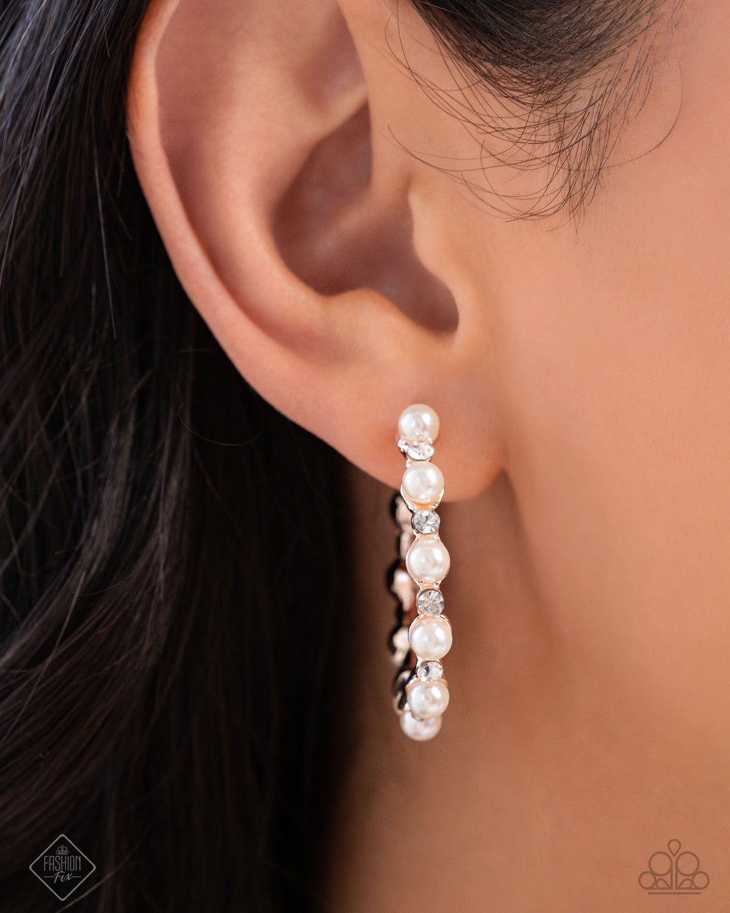 Shimmery Scope - Rose Gold Earrings - Paparazzi Accessories