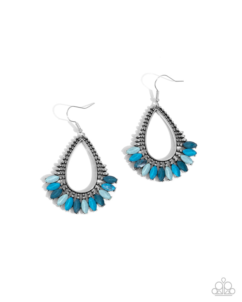 five-dollar-jewelry-pronged-pattern-blue-earrings-paparazzi-accessories