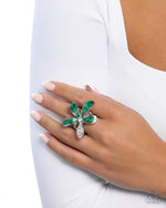 Floral Fix - Green Ring - Paparazzi Accessories