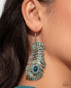 Prized Peacock - Green Earrings - Paparazzi Accessories