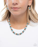 Straightforward Stones - Blue Necklace - Paparazzi Accessories