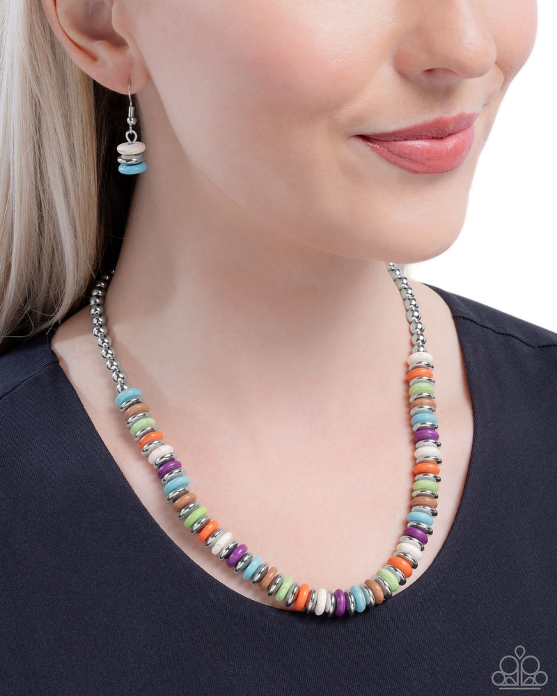 Straightforward Stones - Multi Necklace - Paparazzi Accessories
