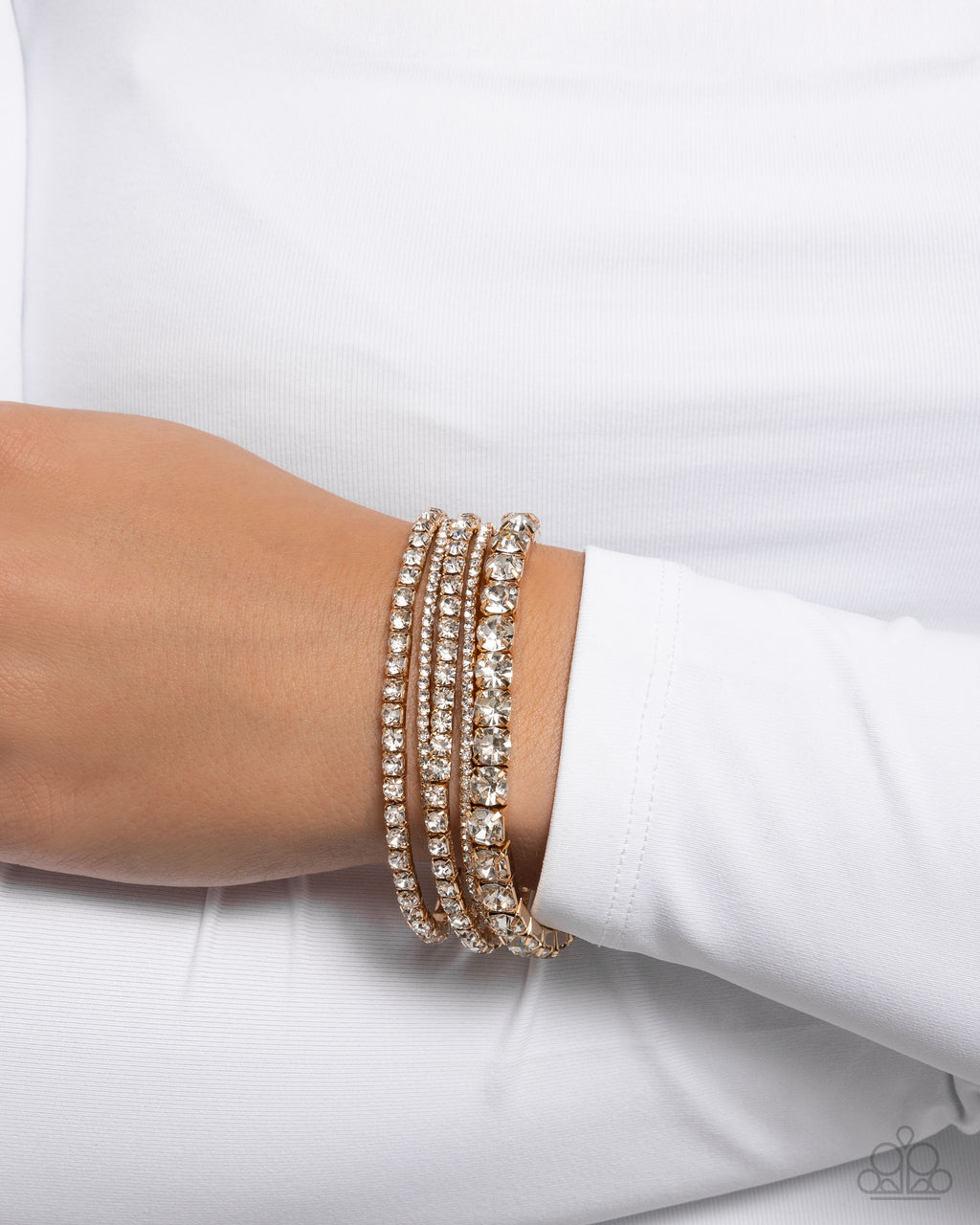 Persistent Pizzazz - Gold Bracelet - Paparazzi Accessories