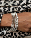 Persistent Pizzazz - White Bracelet - Paparazzi Accessories
