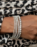 Persistent Pizzazz - White Bracelet - Paparazzi Accessories