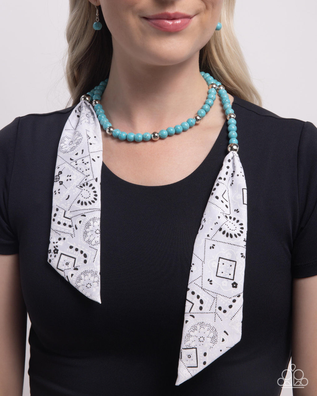 Bandana Ballad - Blue Necklace - Paparazzi Accessories
